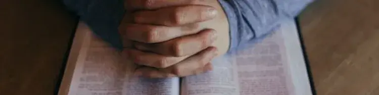 praying with a Bible