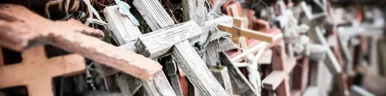 Jesus on a wooden cross